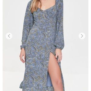 Paisley midi dress